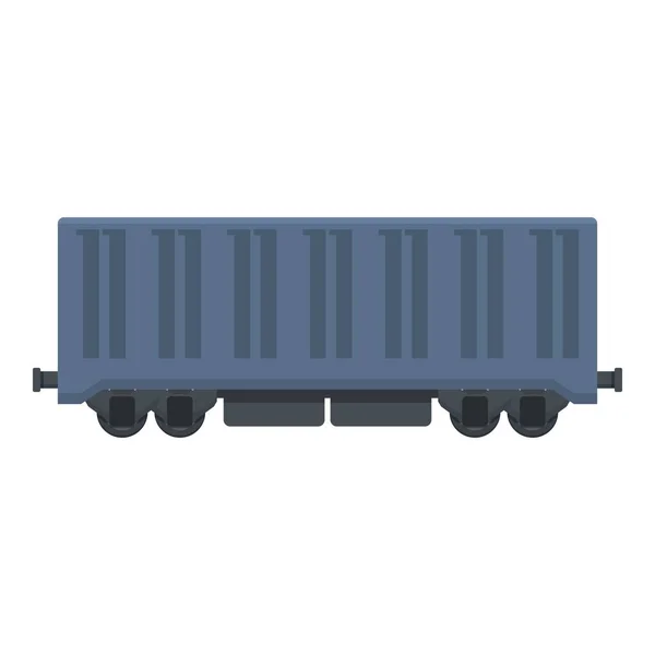 金属ワゴン貨物アイコン漫画ベクトル 商品を訓練する 道路線路 — ストックベクタ