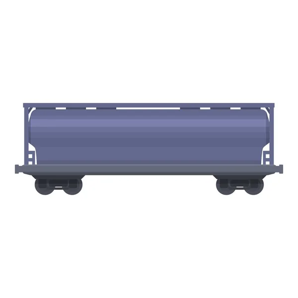 Wagon Cistern Icon Cartoon Vector Cargo Train Road Travel — Stock Vector