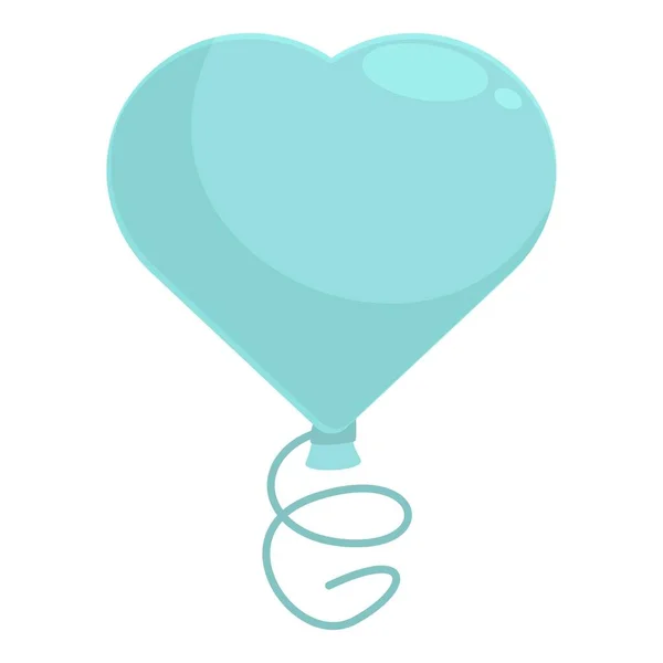 Herz Junge Ballon Ikone Cartoon Vektor Babydusche Kind Glücklich — Stockvektor