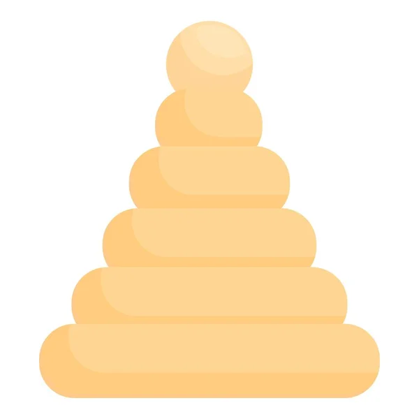 Векторний Мультиплікаційний Значок Піраміди Дерева Гендерна Партія Декорування Розкрити — стоковий вектор