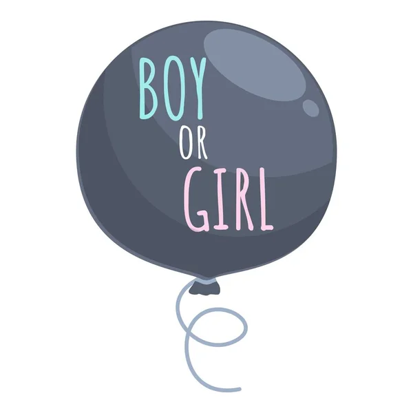 Boy Girl Balloon Icon Cartoon Vector Gender Party Shower Love — Stock Vector