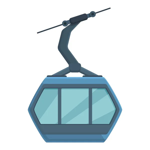 Ski Lift Transport Icon Cartoon Vector Winter Landscape Snow Resort — Stock Vector