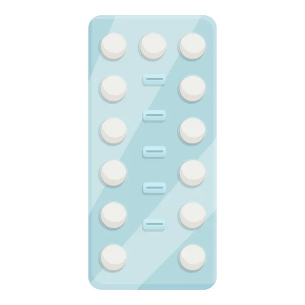 Εικονίδιο Κινουμένων Σχεδίων Blister Φάρμακο Αντισυλληπτικά Ορμονική Μέθοδος — Διανυσματικό Αρχείο