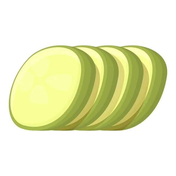 Říznutý Animovaný Vektor Ikon Zeleniny Squash Zemědělství Zahrada Rostlin — Stockový vektor