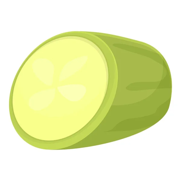 Lebensmittel Zucchini Symbol Cartoon Vektor Gemüsekürbis Frische Natur — Stockvektor