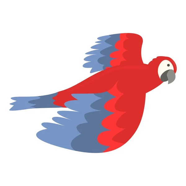 Mascotas Icono Vuelo Vector Dibujos Animados Loro Guacamayo Pájaro Tropical — Vector de stock