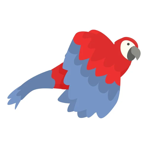 Fågel Tropisk Ikon Tecknad Vektor Papegojfluga Djungelhusdjur — Stock vektor