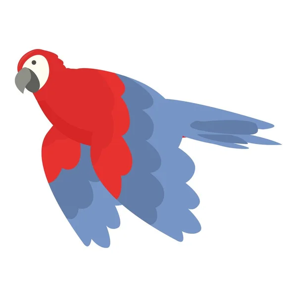 Rápido Guacamayo Mosca Icono Vector Dibujos Animados Pájaro Loro Zoológico — Vector de stock