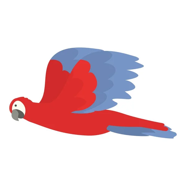 Rápido Guacamayo Mosca Icono Vector Dibujos Animados Pájaro Pájaro Selva — Vector de stock