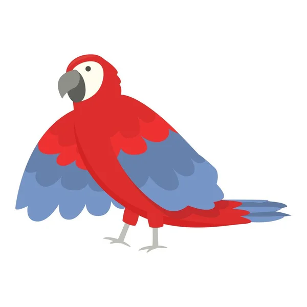 Ícone Arara Zoológico Vetor Desenho Animado Pássaro Tropical Natureza Selva —  Vetores de Stock
