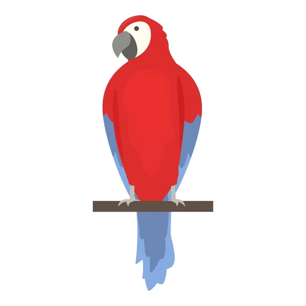 Vettore Cartoni Animati Icona Pappagallo Zoo Uccellino Giungla Carino — Vettoriale Stock