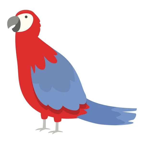 Zoo Macaw Icône Dessin Animé Vecteur Oiseau Naturel Faune Parlant — Image vectorielle