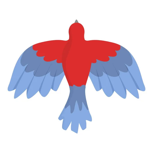 Macaw Vista Superior Icono Vector Dibujos Animados Loro Pájaro Selva — Vector de stock