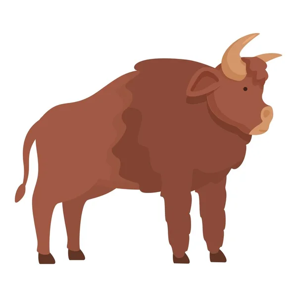 野牛图标动画矢量 水牛动物 — 图库矢量图片