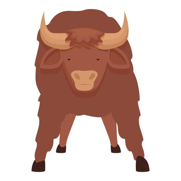 动物场图标动画矢量 美国野牛 — 图库矢量图片