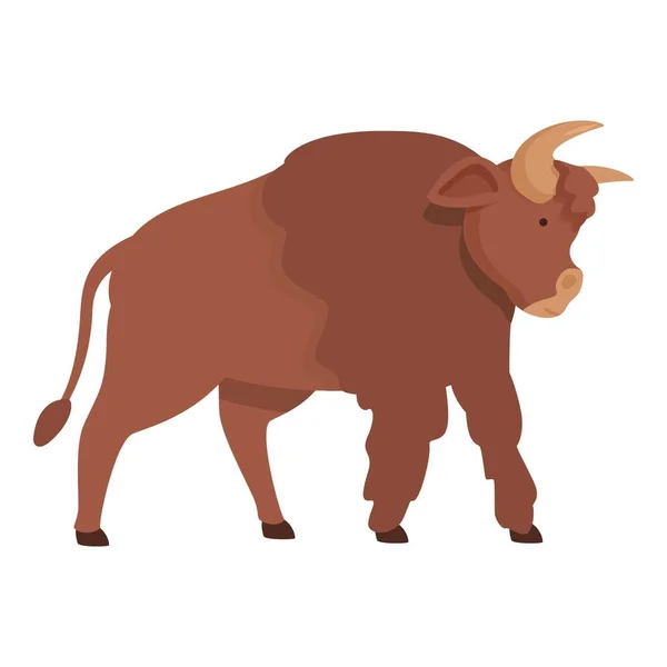 Mammal Bisonte Icono Vector Dibujos Animados Animal Búfalo Vaca Agua — Archivo Imágenes Vectoriales