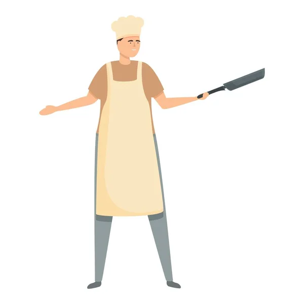 Готовить Сковороде Женская Еда Ешь Салат — стоковый вектор