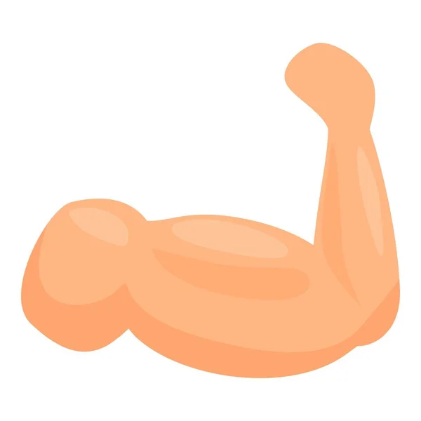 Bicep Muscle Icon Cartoon Vector Strong Arm Fiber Hand — Stock Vector