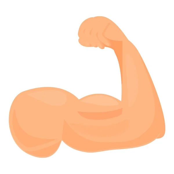 Hand Biceps Ikon Tecknad Vektor Stark Arm Kroppsflex — Stock vektor