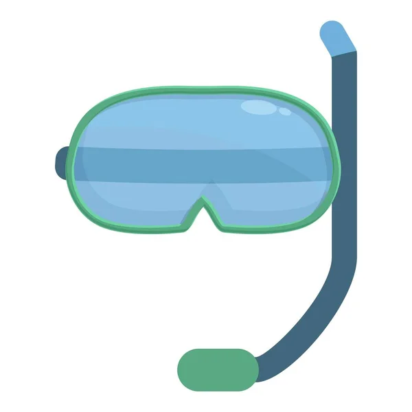 Ícone Máscara Mergulho Vetor Desenho Animado Equipamento Mergulho Desporto Aquático — Vetor de Stock