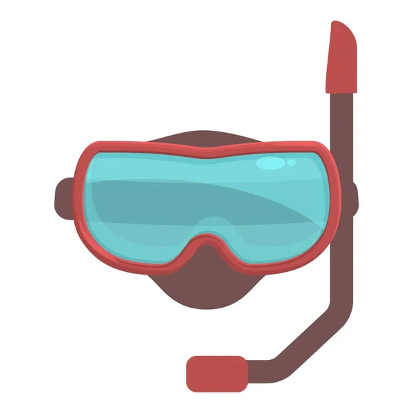 Swimming Mask Icon Cartoon Vector Scuba Equipment Summer Swim — Stock Vector