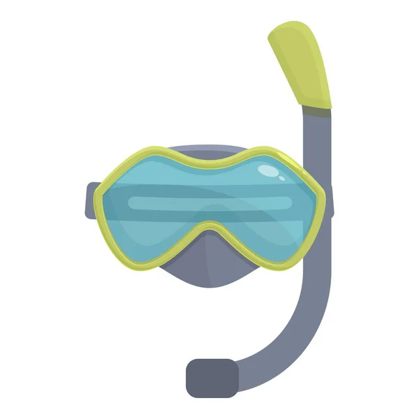 Ícone Máscara Mergulho Vetor Cartoon Equipamento Natação Água Verão — Vetor de Stock