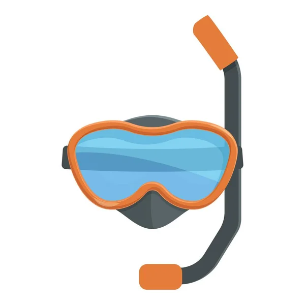 Schwimmen Tauchermaske Symbol Cartoon Vektor Tauchen Wasserreisen — Stockvektor