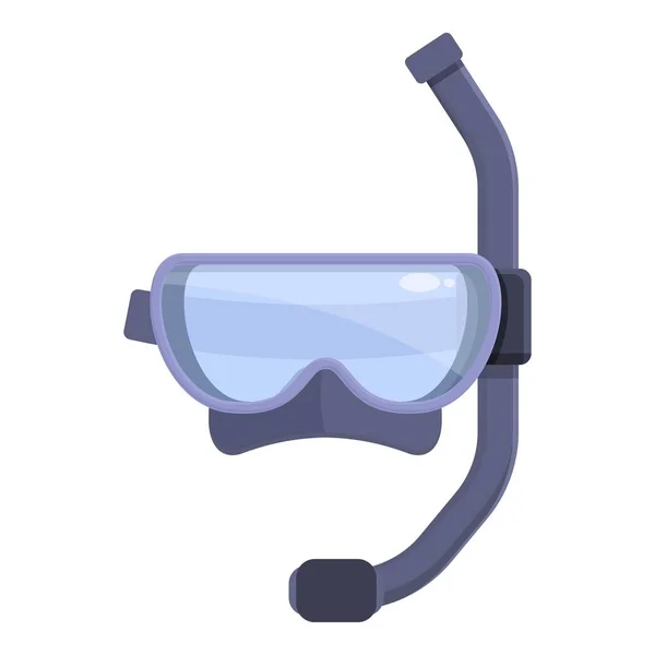 Dalış Ekipmanı Karikatür Vektörü Şnorkel Maskesi Yaz Dalışı — Stok Vektör