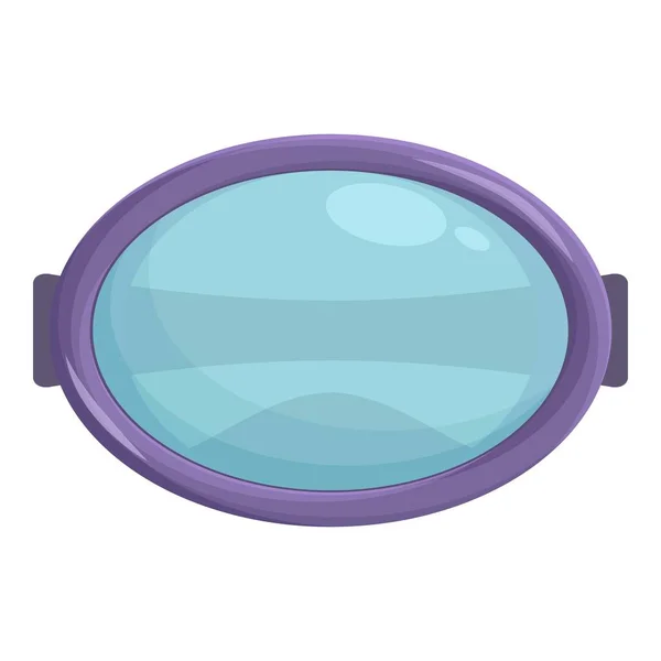 楕円形の水泳マスクアイコン漫画ベクトル スキューバダイビング — ストックベクタ