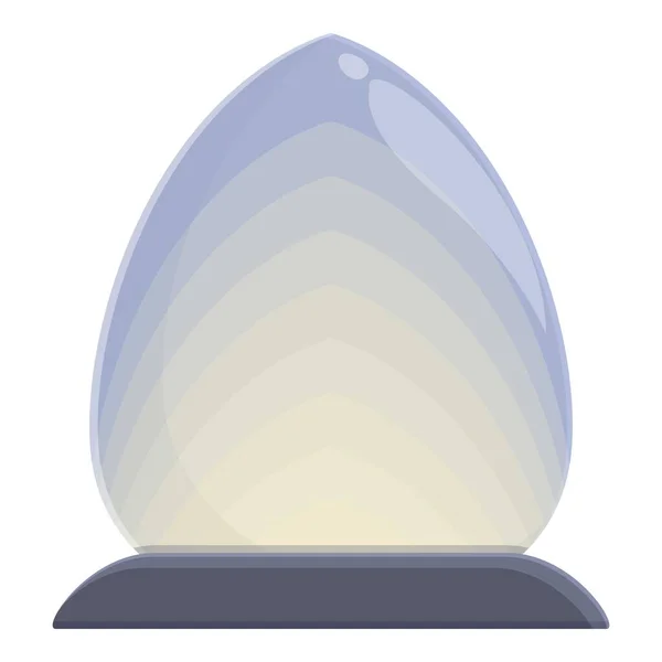 Cristal Icono Luz Noche Vector Dibujos Animados Mesa Casa Lámpara — Vector de stock