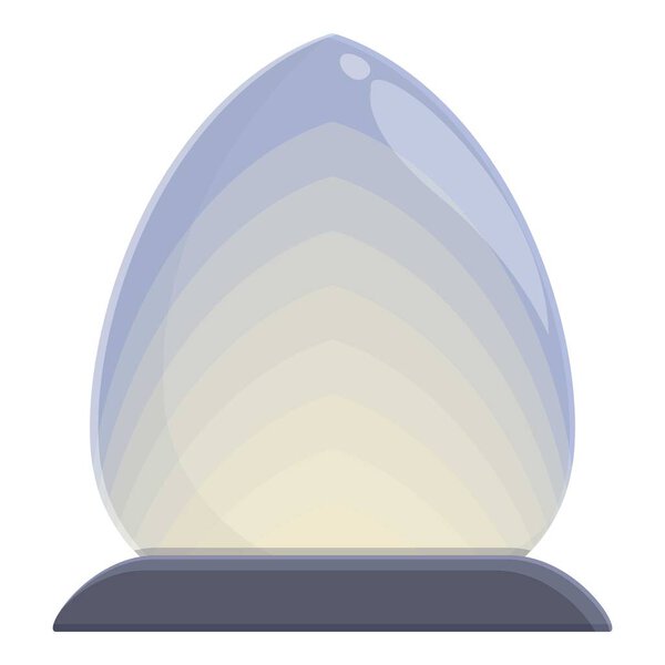 Crystal nightlight icon cartoon vector. House table. Room lamp