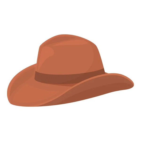 Western Cowboy Hatt Ikon Tecknad Vektor Rodeo Mode Amerikansk Väst — Stock vektor