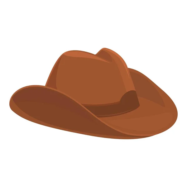 Ícone Chapéu Cowboy Ocidental Vetor Desenho Animado Elemento Rodeio Texas — Vetor de Stock