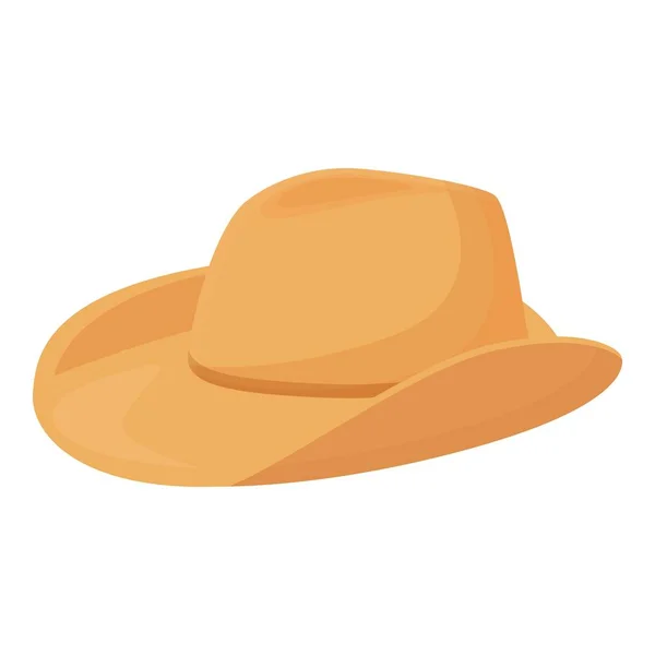 Stetson Kovboy Şapkası Karikatür Vektörü Deri Rodeo Teksas Ülkesi — Stok Vektör