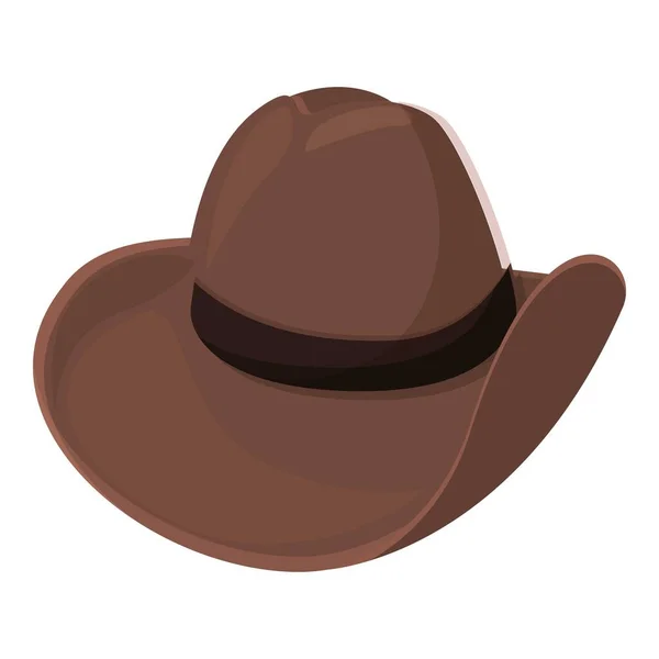 Mode Chapeau Cow Boy Icône Dessin Animé Vecteur Rodéo Occidental — Image vectorielle