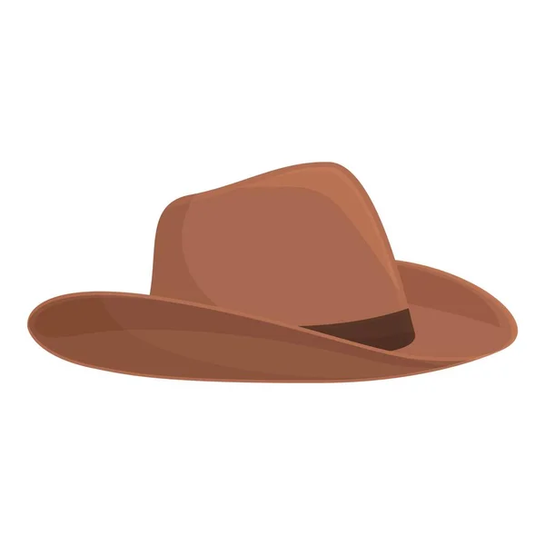 Cowboy Καπέλο Ενδυμάτων Εικονίδιο Κινουμένων Σχεδίων Δυτικός Κτηνοτρόφος Κοστούμια Άγρια — Διανυσματικό Αρχείο