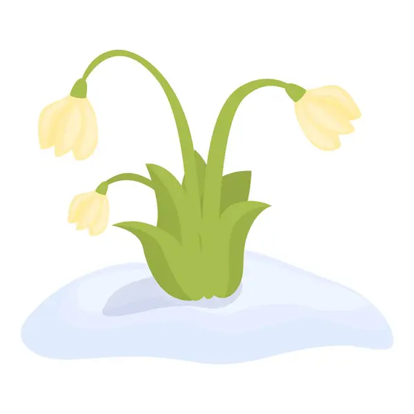 黄色雪花图标卡通矢量 春花植物开花 — 图库矢量图片