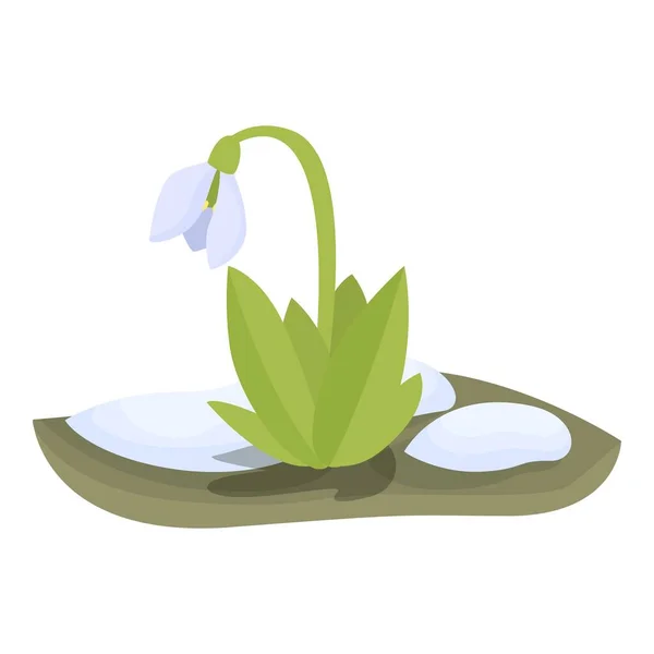 Vetor Desenho Animado Ícone Queda Neve Natureza Flor Primavera Pétala — Vetor de Stock