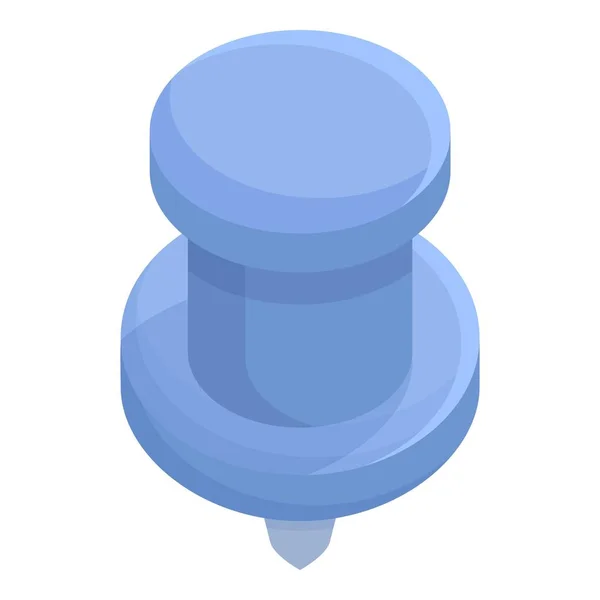 Blaue Taste Pinsymbol Cartoon Vektor Papier Drücken Brettklammer — Stockvektor