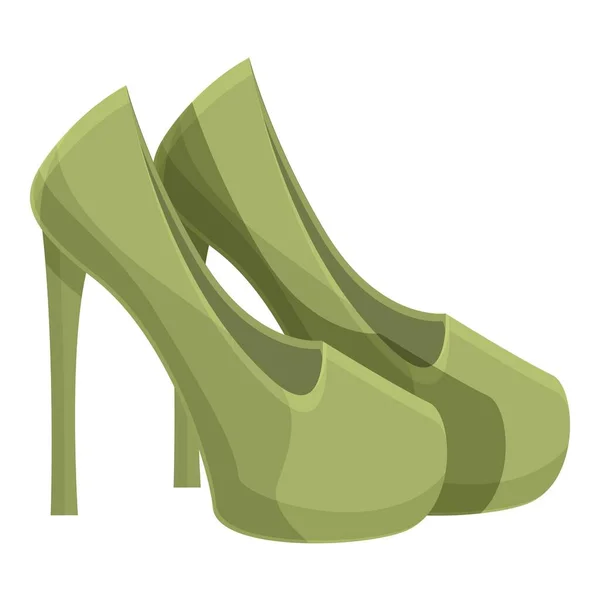 Zapatos Mujer Tacones Altos Icono Vector Dibujos Animados Tienda Femenina — Vector de stock