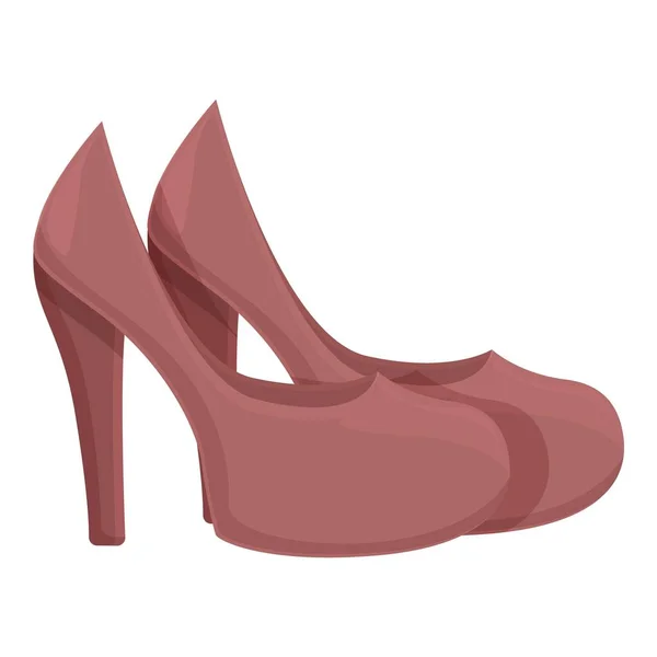 クラシックなハイヒールの靴のアイコン漫画のベクトル 女性のファッション 女性形 — ストックベクタ