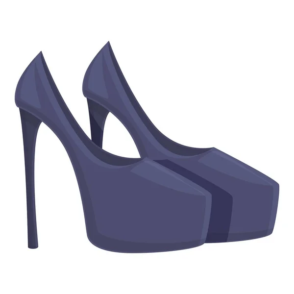 Mujer Zapatos Tacón Alto Icono Vector Dibujos Animados Zapato Moda — Vector de stock