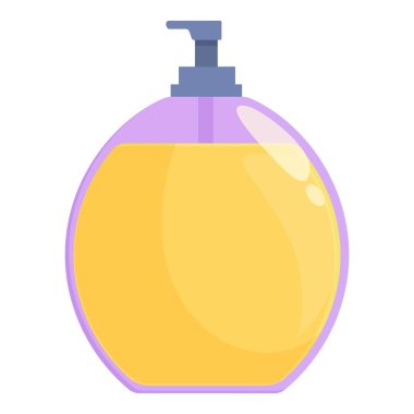 Meyve şişesi sabun ikonu çizgi film vektörü. Su yıkama makinesi. Sıvıyı pompala