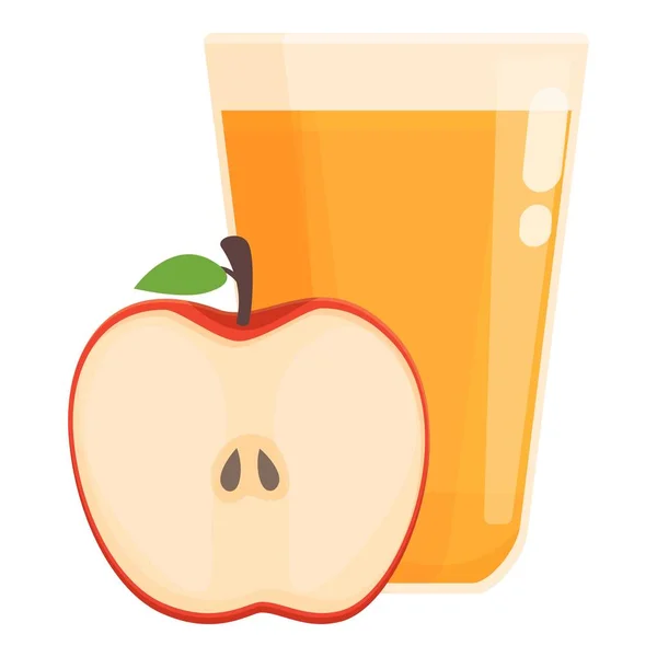 Apple Glass Cider Icon Cartoon Vector Season Natural Hot Wine Stock Vector