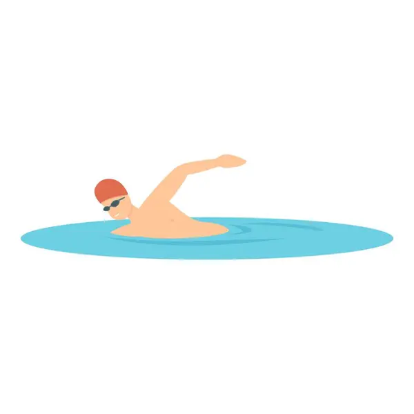 Pool boy swim icon cartoon vector. Party recreation. Castle dive sea