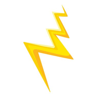 Elektrik cıvata simgesi karikatür vektörü. Güç kesintisi uyarısı. Şok ışığı