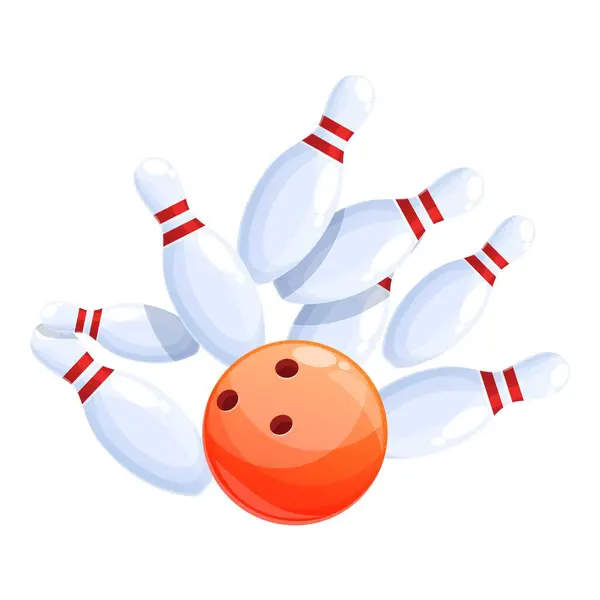 Strike Hit Ball Icon Cartoon Vector Skittles Tools Team Gaming Royalty Free Stock Illustrations