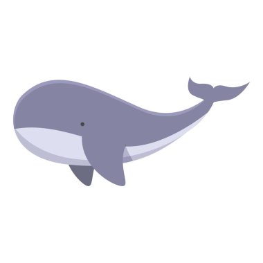 Arctic whale icon cartoon vector. Ice pole exploration. Creature water region clipart