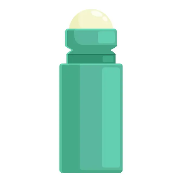 Fuerte Desodorante Verde Icono Vector Dibujos Animados Naturaleza Spa Belleza — Vector de stock