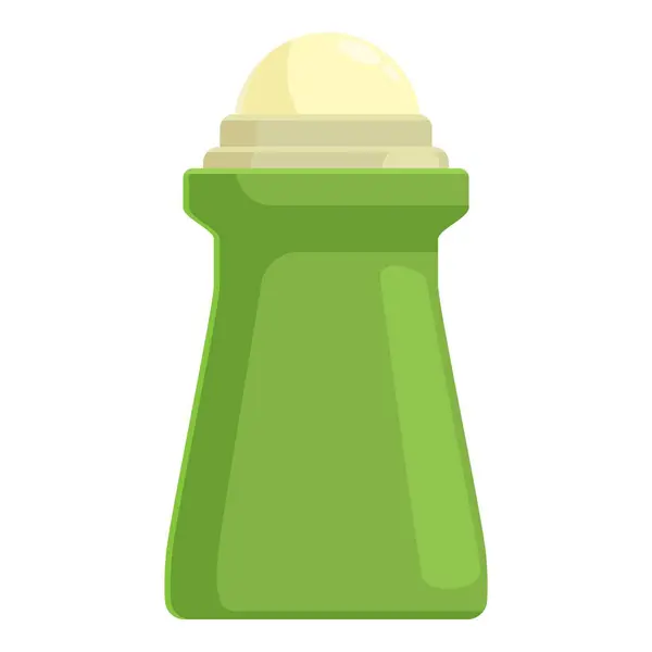 Desodorante Verde Loción Icono Vector Dibujos Animados Cuidado Piel Suave — Vector de stock